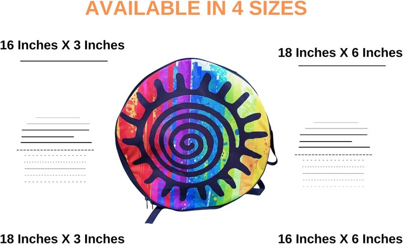 ARW Shamanic Drums Bag, Bodhran Drum Bag, Handmade Frame Drum Bag, Hand Drum Protection (18 Inches X 3 Inches) - Image 4